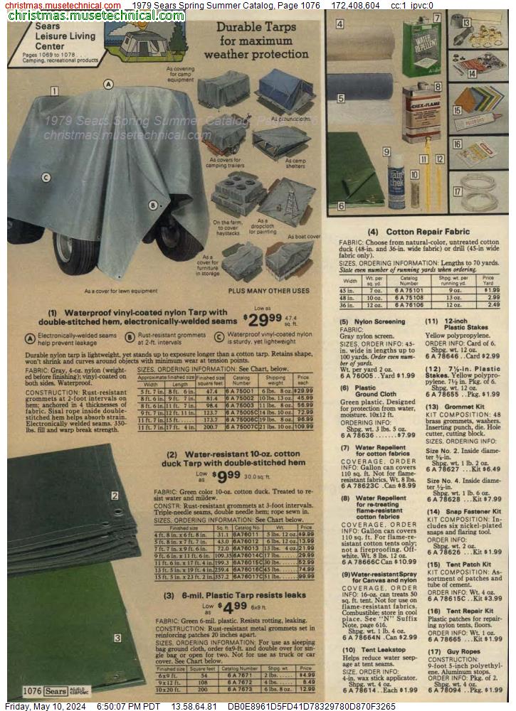 1979 Sears Spring Summer Catalog, Page 1076