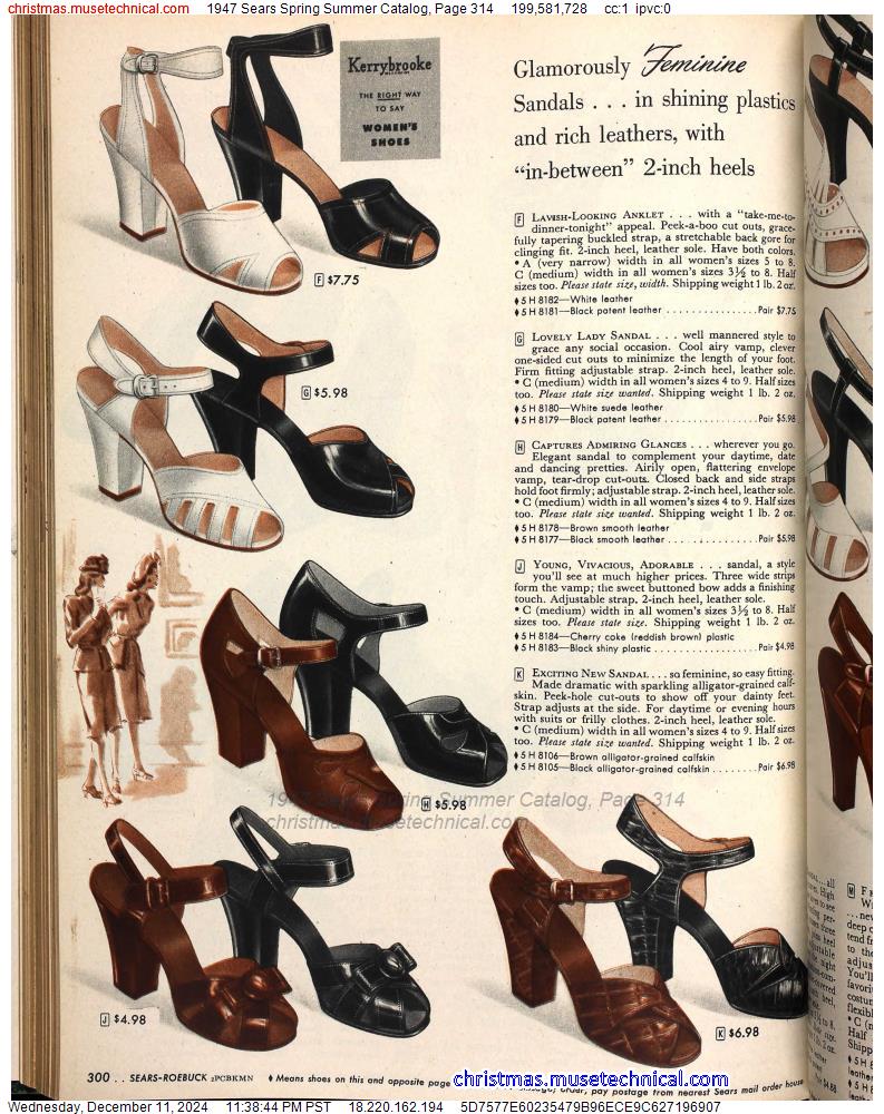 1947 Sears Spring Summer Catalog, Page 314