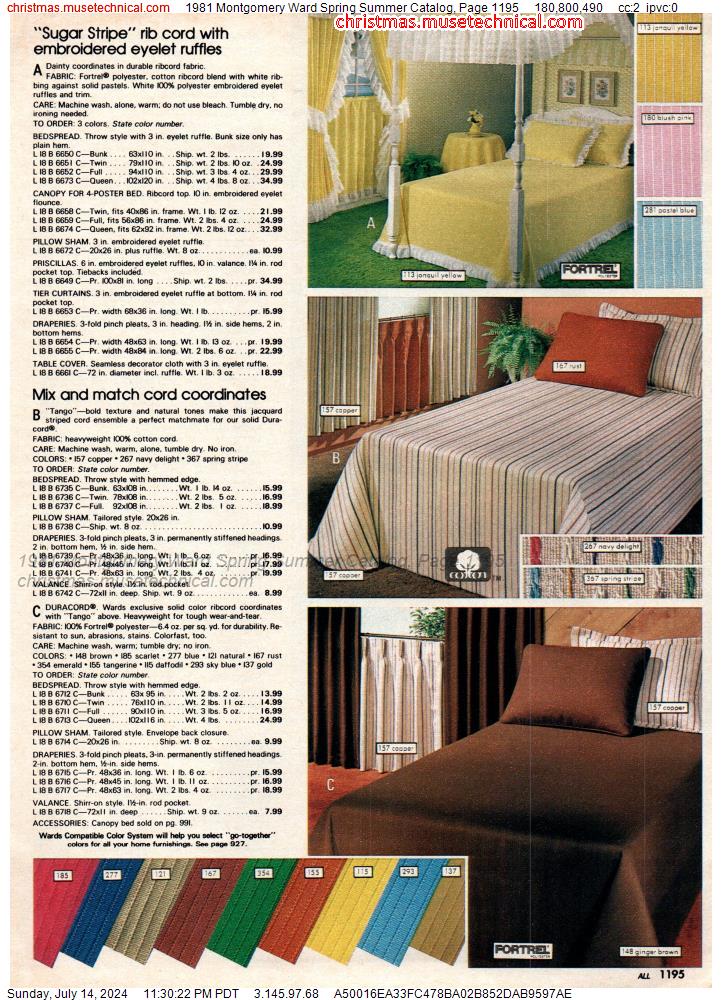 1981 Montgomery Ward Spring Summer Catalog, Page 1195