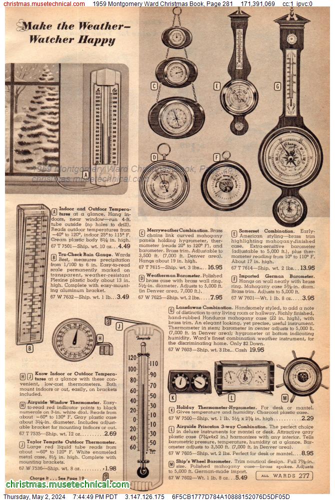 1959 Montgomery Ward Christmas Book, Page 281
