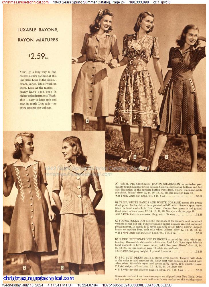1943 Sears Spring Summer Catalog, Page 24