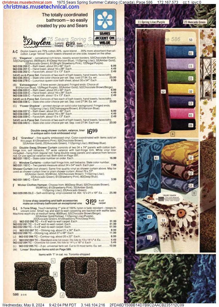 1975 Sears Spring Summer Catalog (Canada), Page 586
