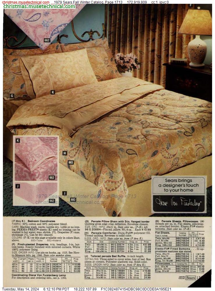 1979 Sears Fall Winter Catalog, Page 1713
