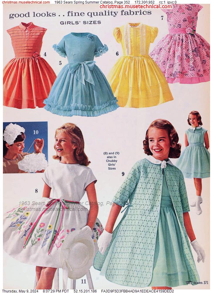 1963 Sears Spring Summer Catalog, Page 352