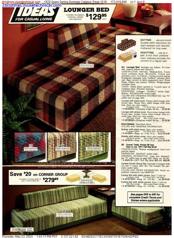 1978 Sears Spring Summer Catalog, Page 1216