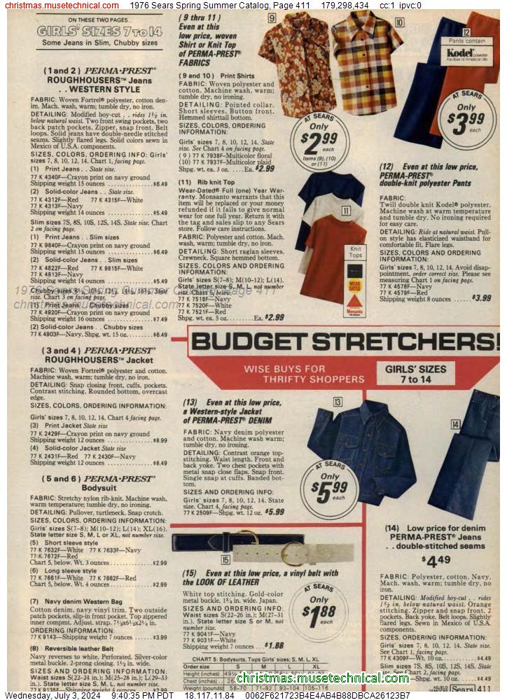 1976 Sears Spring Summer Catalog, Page 411 - Catalogs & Wishbooks