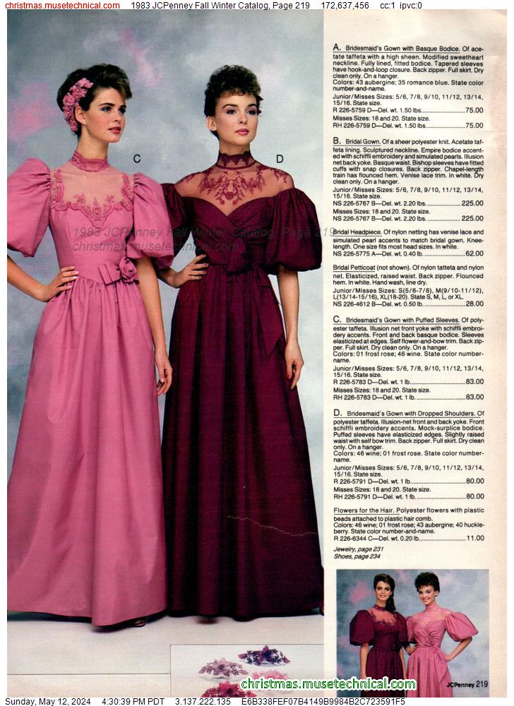 1983 JCPenney Fall Winter Catalog, Page 219