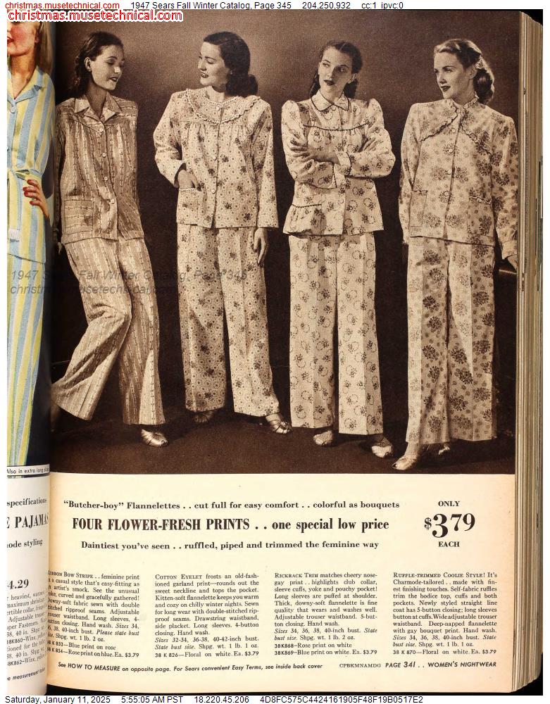 1947 Sears Fall Winter Catalog, Page 345