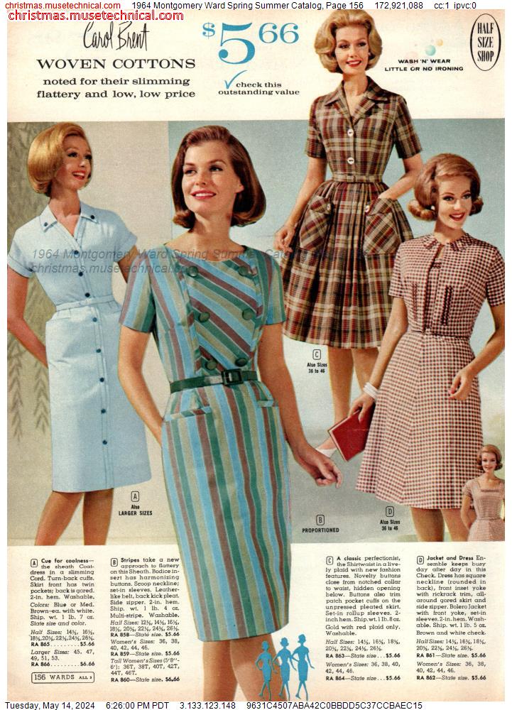 1964 Montgomery Ward Spring Summer Catalog, Page 156