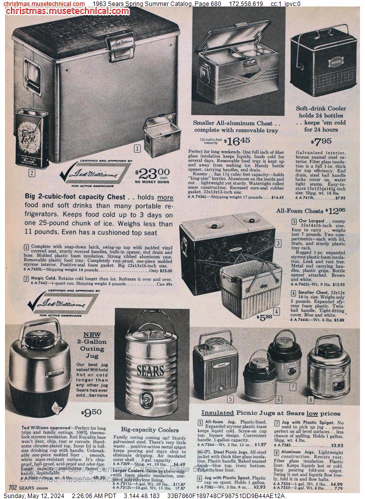 1963 Sears Spring Summer Catalog, Page 680