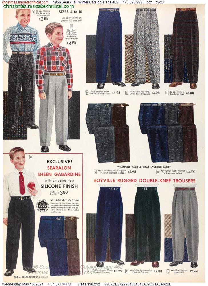 1956 Sears Fall Winter Catalog, Page 462