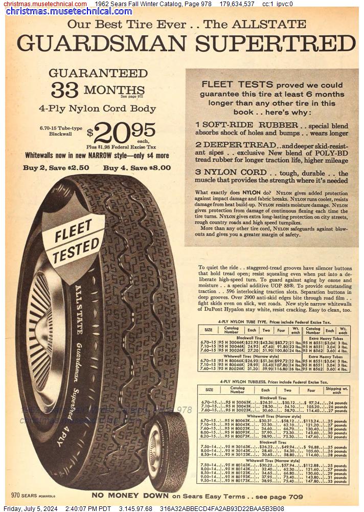 1962 Sears Fall Winter Catalog, Page 978