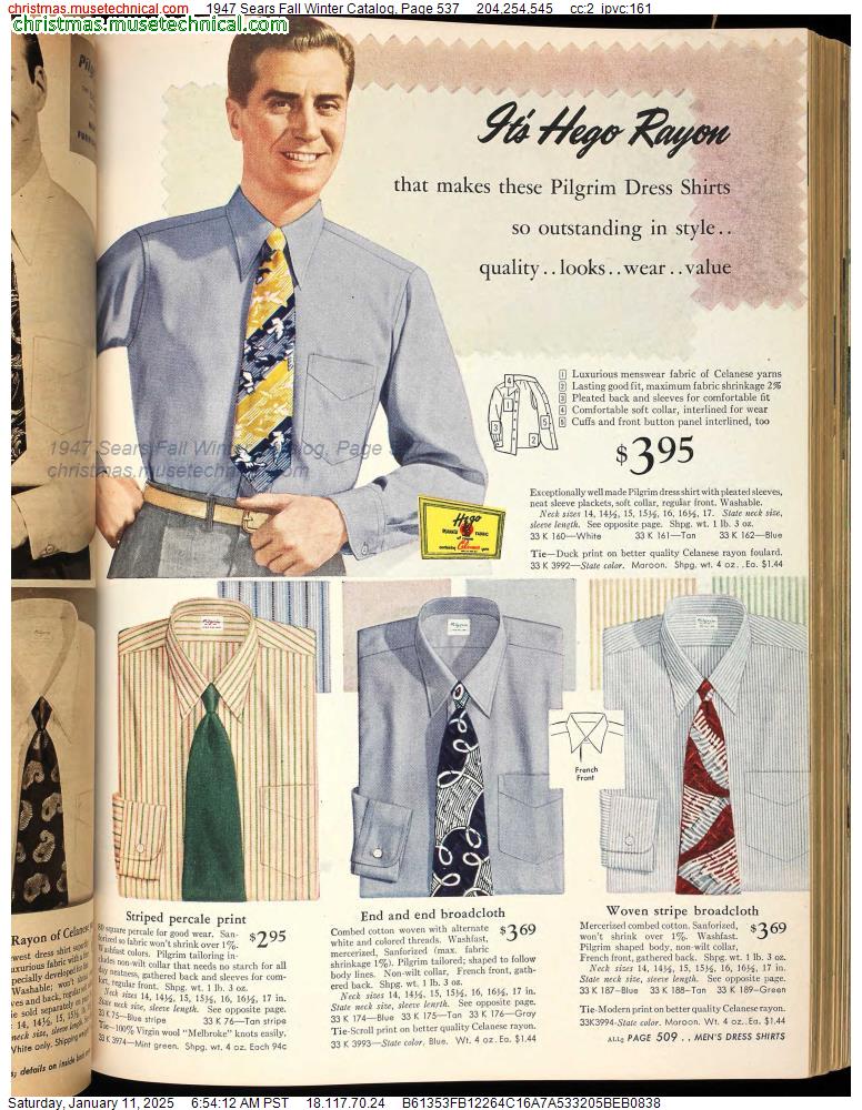 1947 Sears Fall Winter Catalog, Page 537