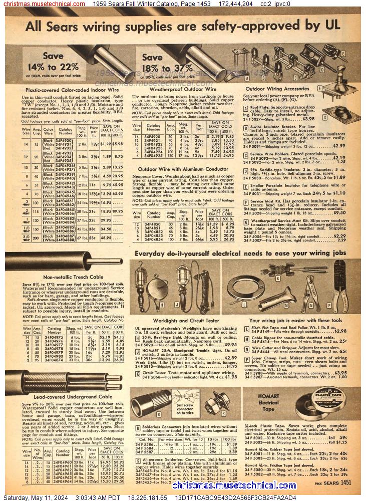 1959 Sears Fall Winter Catalog, Page 1453