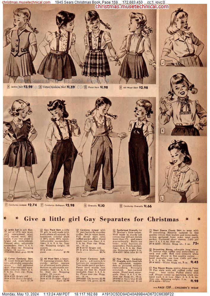 1945 Sears Christmas Book, Page 159