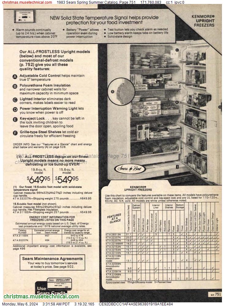 1983 Sears Spring Summer Catalog, Page 751