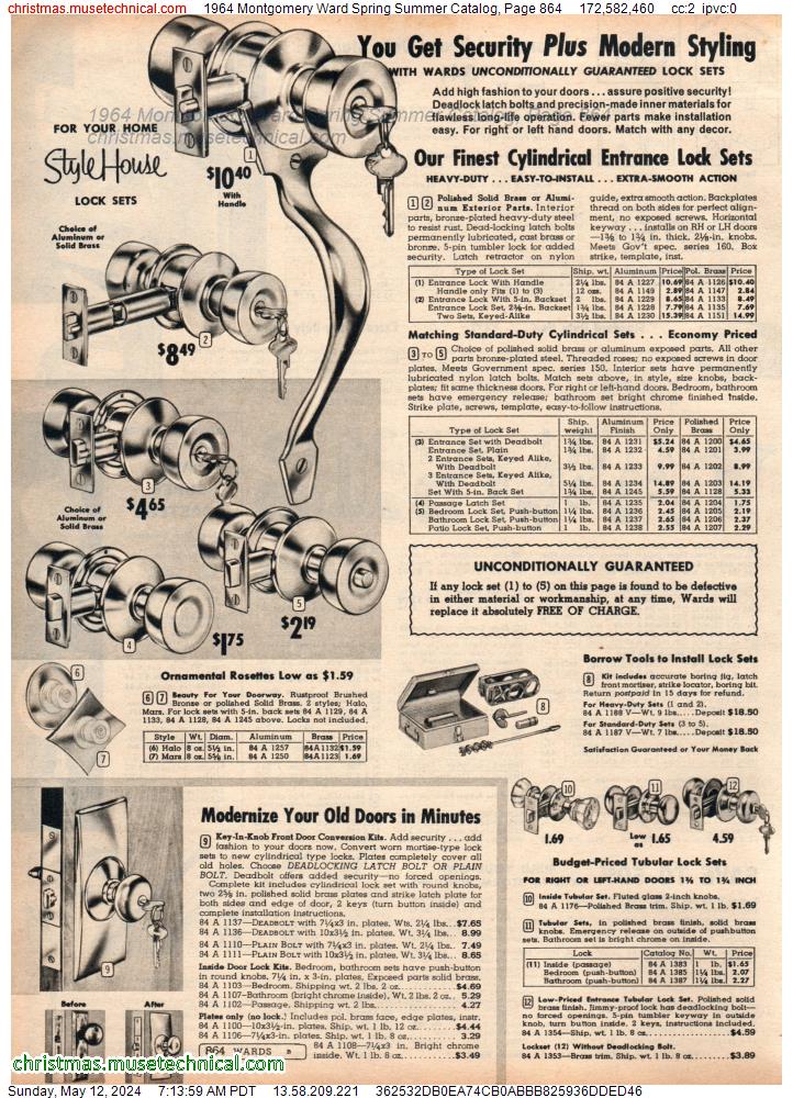 1964 Montgomery Ward Spring Summer Catalog, Page 864