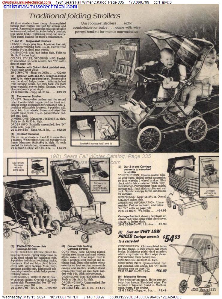 1981 Sears Fall Winter Catalog, Page 335