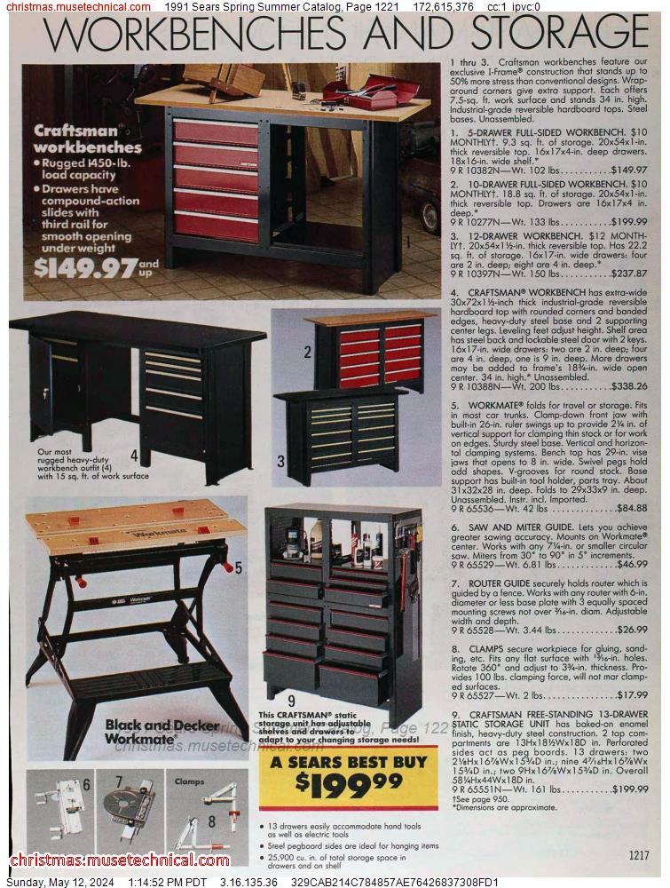 1991 Sears Spring Summer Catalog, Page 1221