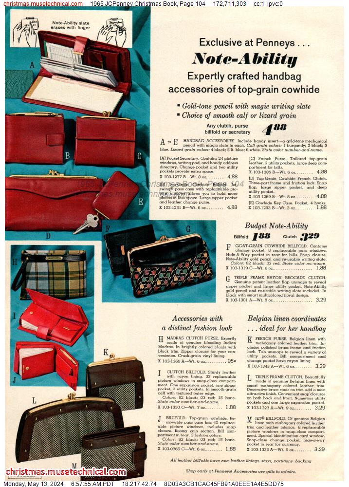 1965 JCPenney Christmas Book, Page 104