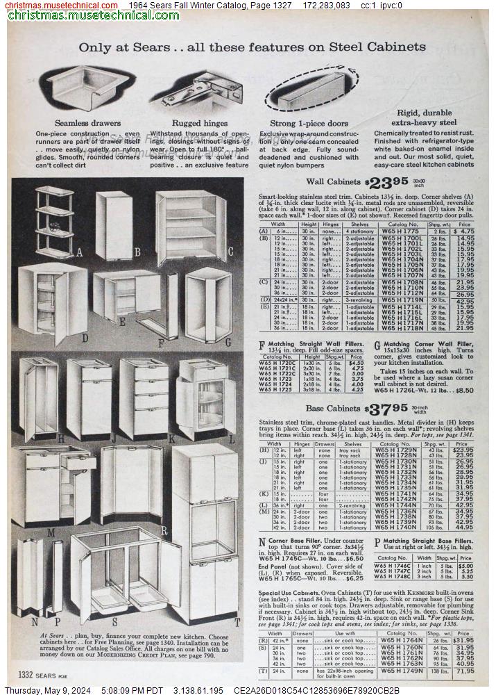 1964 Sears Fall Winter Catalog, Page 1327