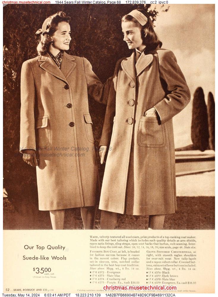 1944 Sears Fall Winter Catalog, Page 68