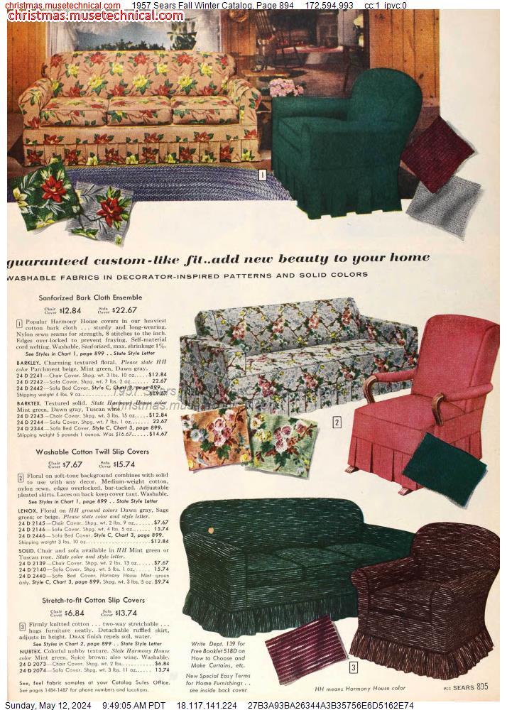 1957 Sears Fall Winter Catalog, Page 894