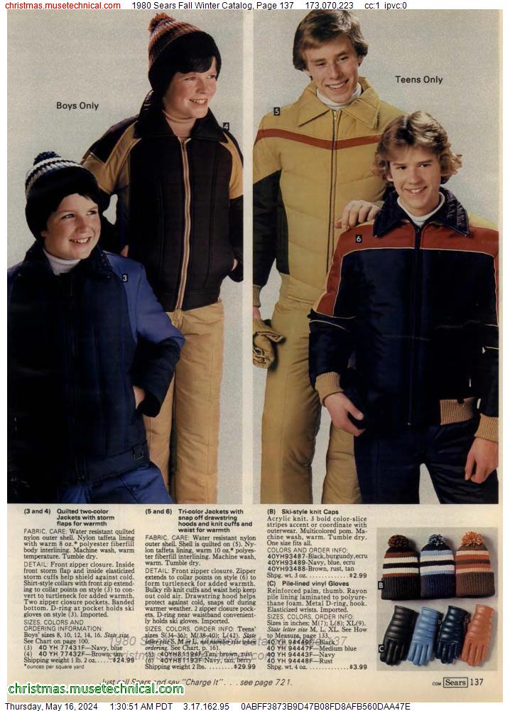 1980 Sears Fall Winter Catalog, Page 137