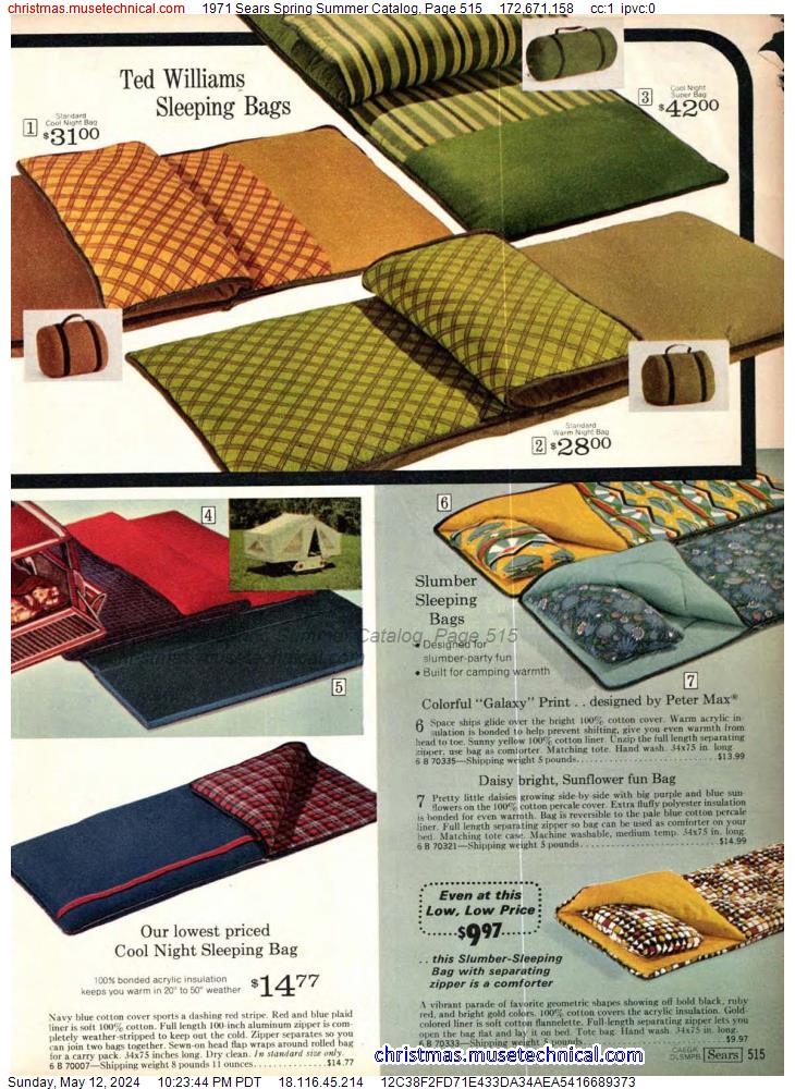 1971 Sears Spring Summer Catalog, Page 515