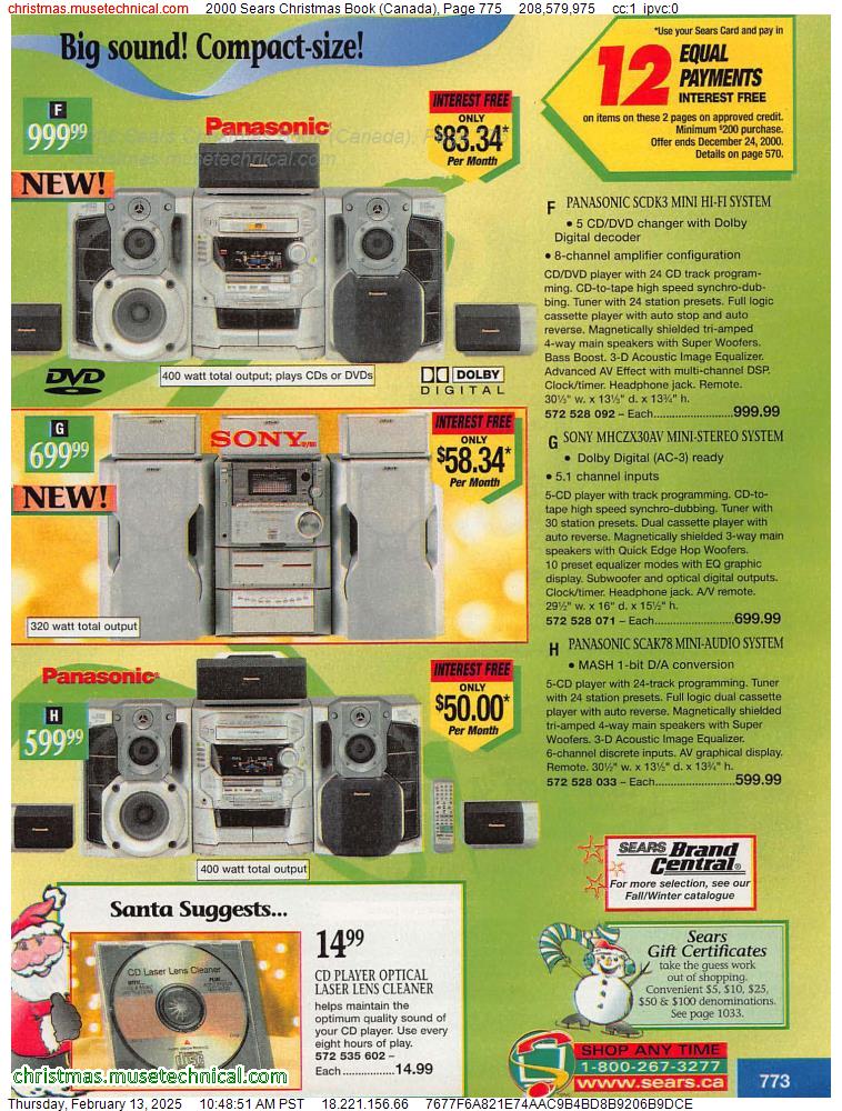 2000 Sears Christmas Book (Canada), Page 775