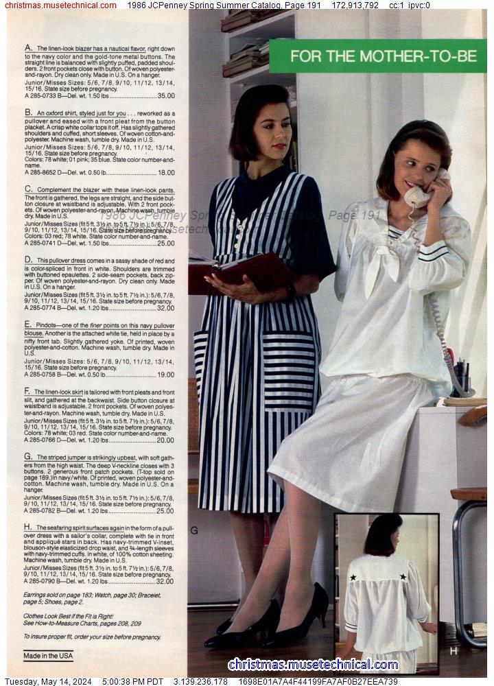 1986 JCPenney Spring Summer Catalog, Page 191
