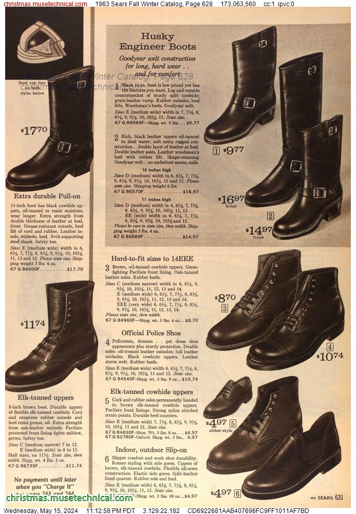 1963 Sears Fall Winter Catalog, Page 628