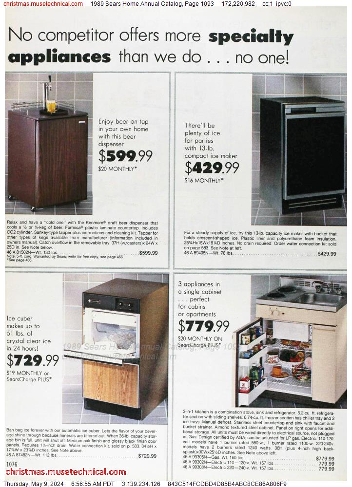 1989 Sears Home Annual Catalog, Page 1093