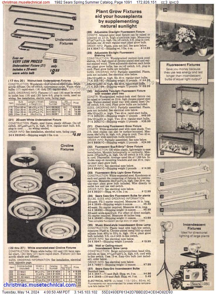 1982 Sears Spring Summer Catalog, Page 1091