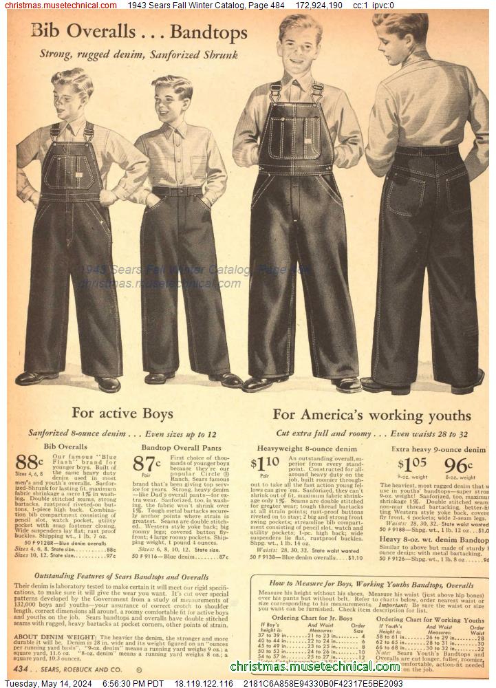1943 Sears Fall Winter Catalog, Page 484
