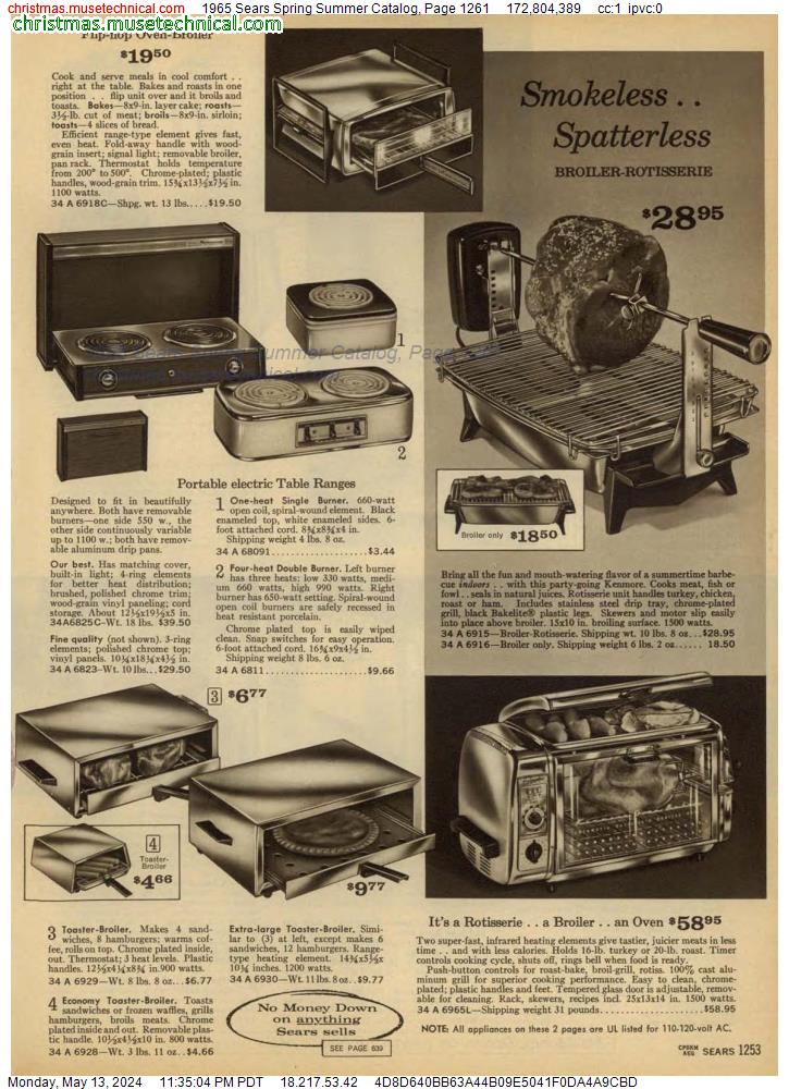 1965 Sears Spring Summer Catalog, Page 1261