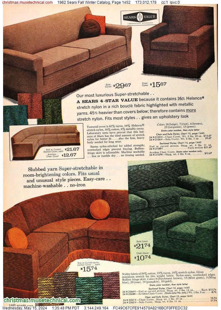 1962 Sears Fall Winter Catalog, Page 1452