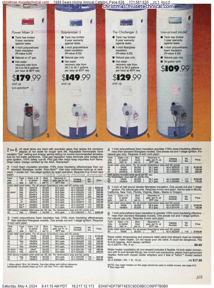 1989 Sears Home Annual Catalog, Page 636
