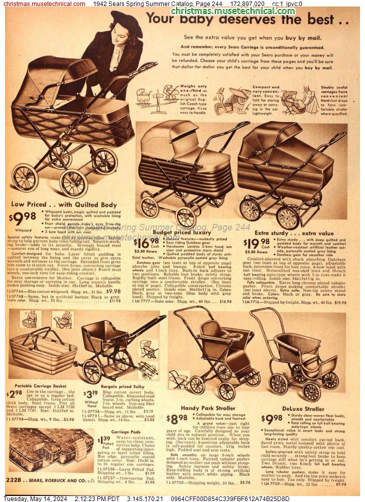 1942 Sears Spring Summer Catalog, Page 244