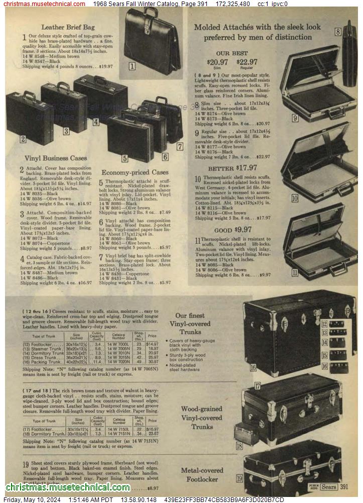 1968 Sears Fall Winter Catalog, Page 391