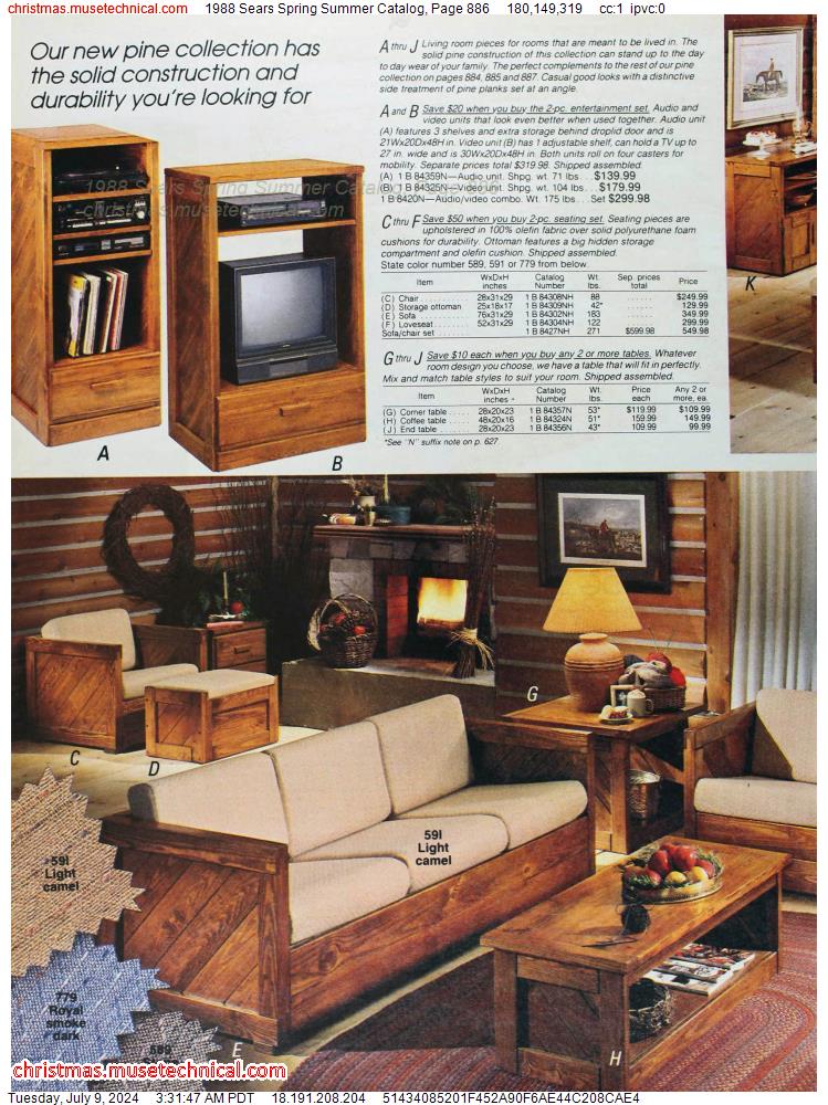 1988 Sears Spring Summer Catalog, Page 886