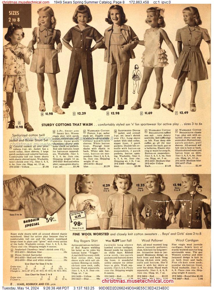 1949 Sears Spring Summer Catalog, Page 8