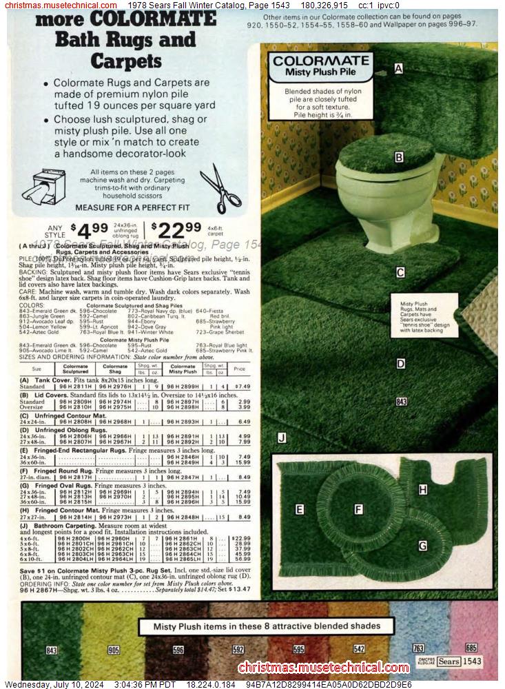 1978 Sears Fall Winter Catalog, Page 1543