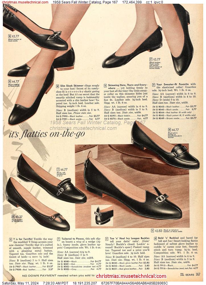 1958 Sears Fall Winter Catalog, Page 167