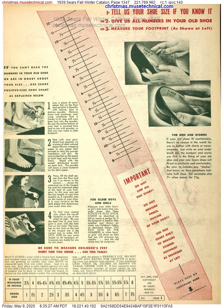 1939 Sears Fall Winter Catalog, Page 1347