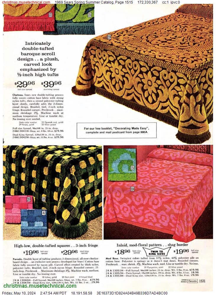 1969 Sears Spring Summer Catalog, Page 1515