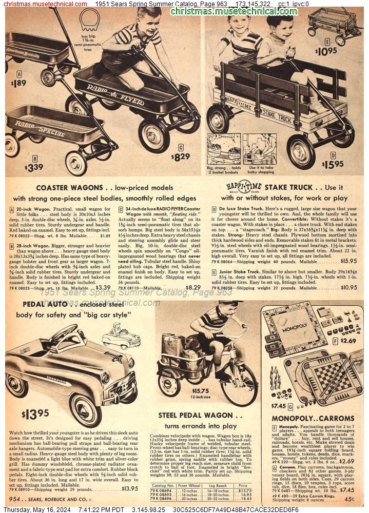 1951 Sears Spring Summer Catalog, Page 963