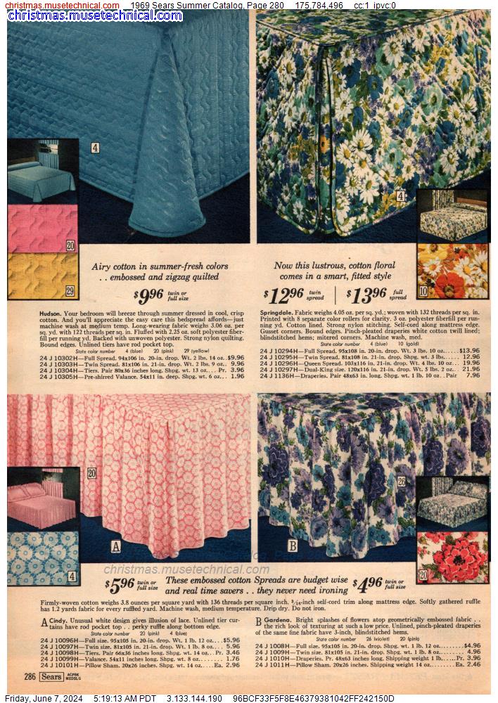 1969 Sears Summer Catalog, Page 280