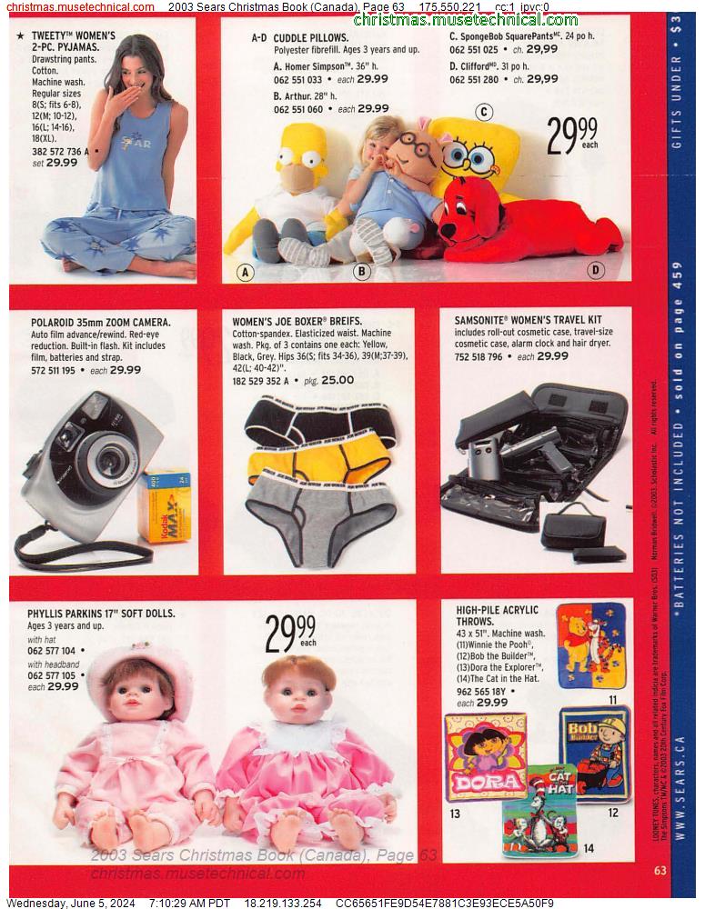 2003 Sears Christmas Book (Canada), Page 63