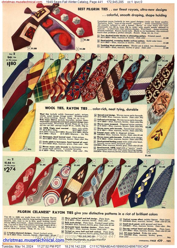 1949 Sears Fall Winter Catalog, Page 441